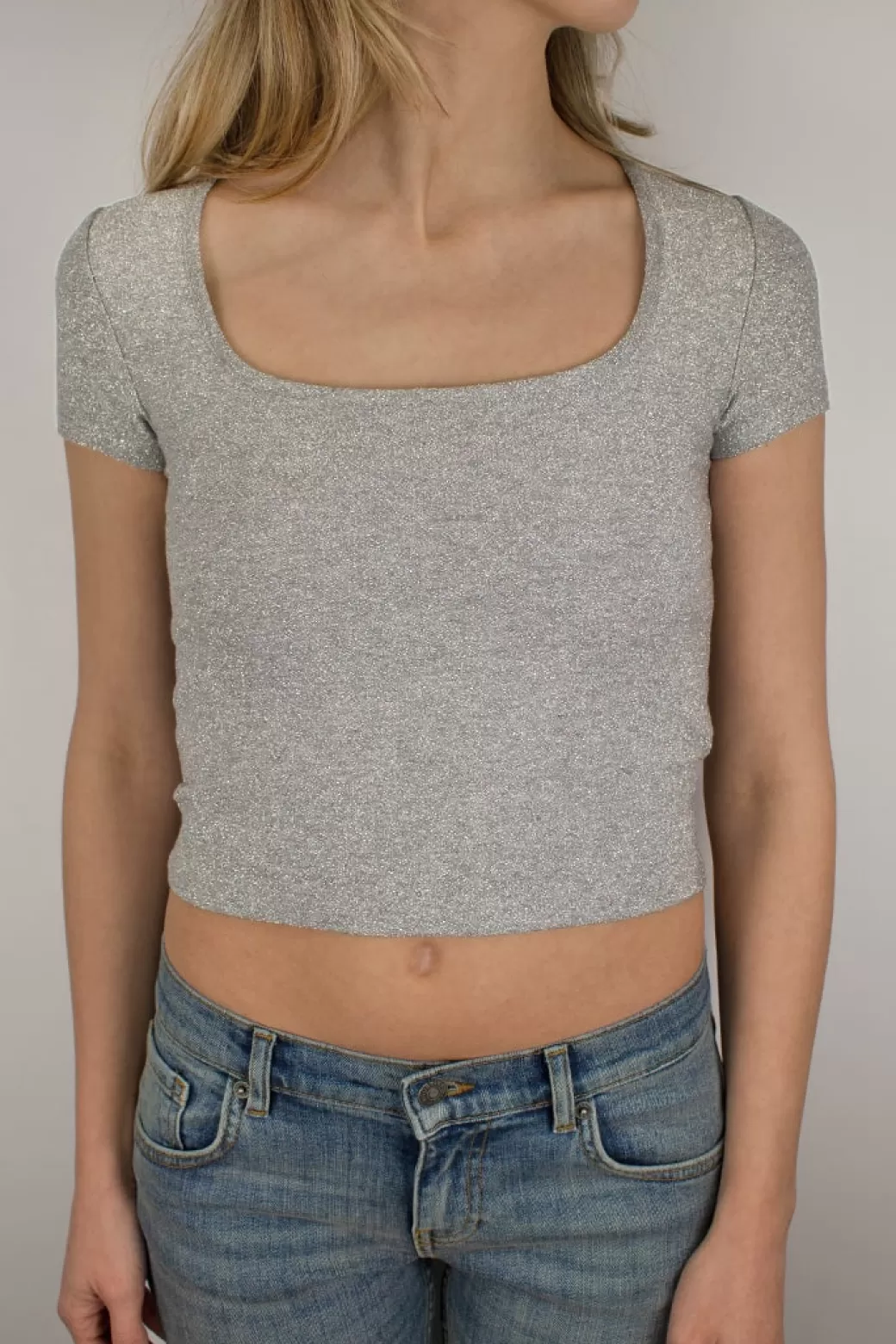 Subdued Camiseta crop cuello cuadrado< Camisetas