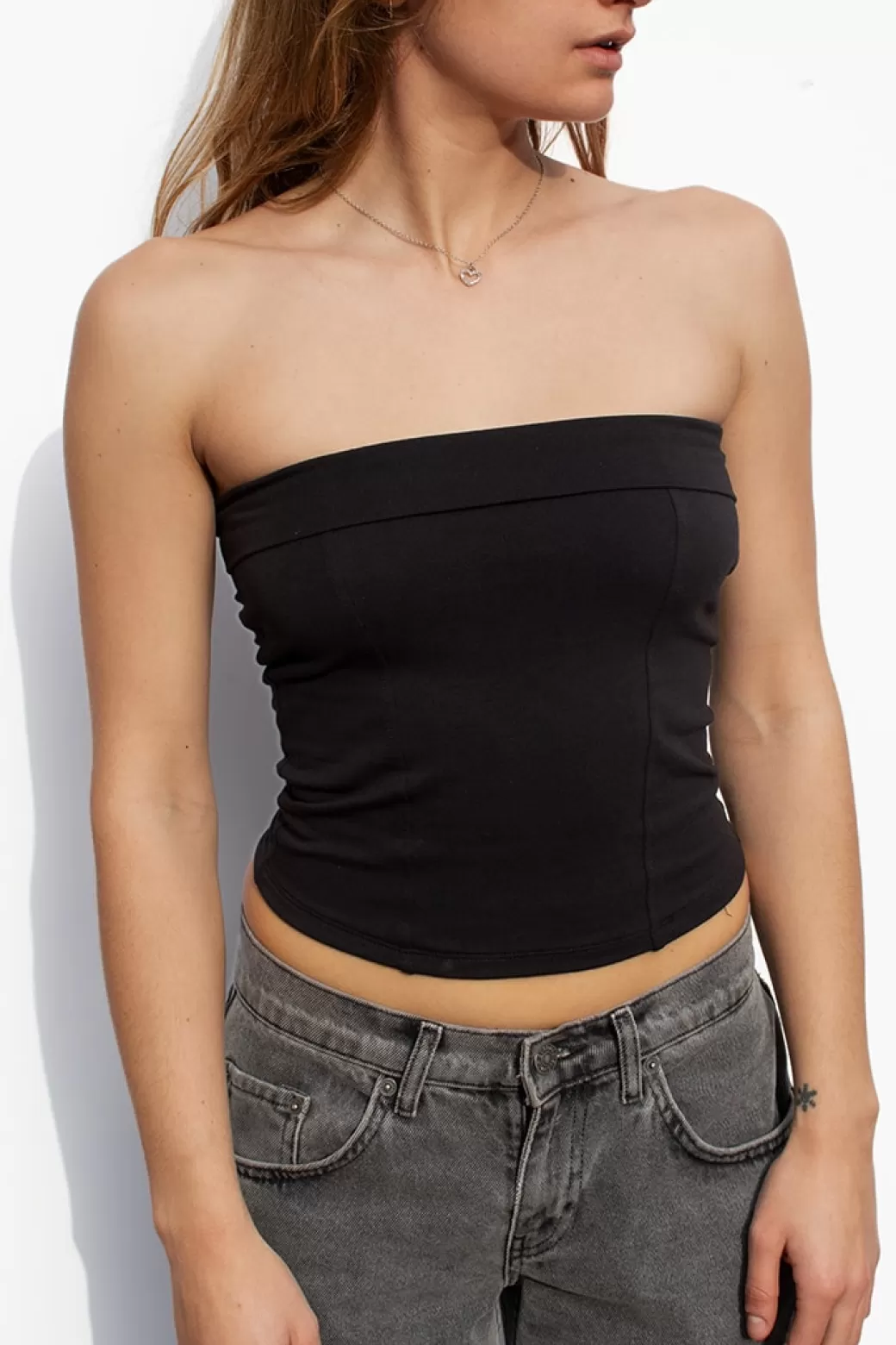 Subdued Top bandeau con lace-up< Top